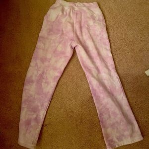 Purple tie dye sweatpants small